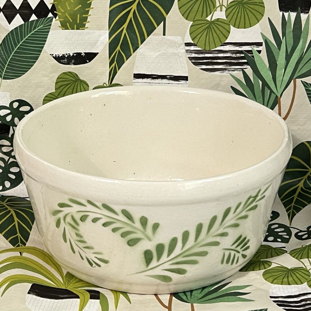 VINTAGE Heavy Stoneware Planter Multi Leaf Botanical Flower Pot Fruit Dish